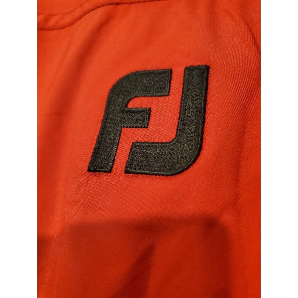 DRYJOYS by FootJoy Mens Golf Wind Rain Jacket S/S 1/4 Zip Sz XL Red Black - Picture 12 of 13